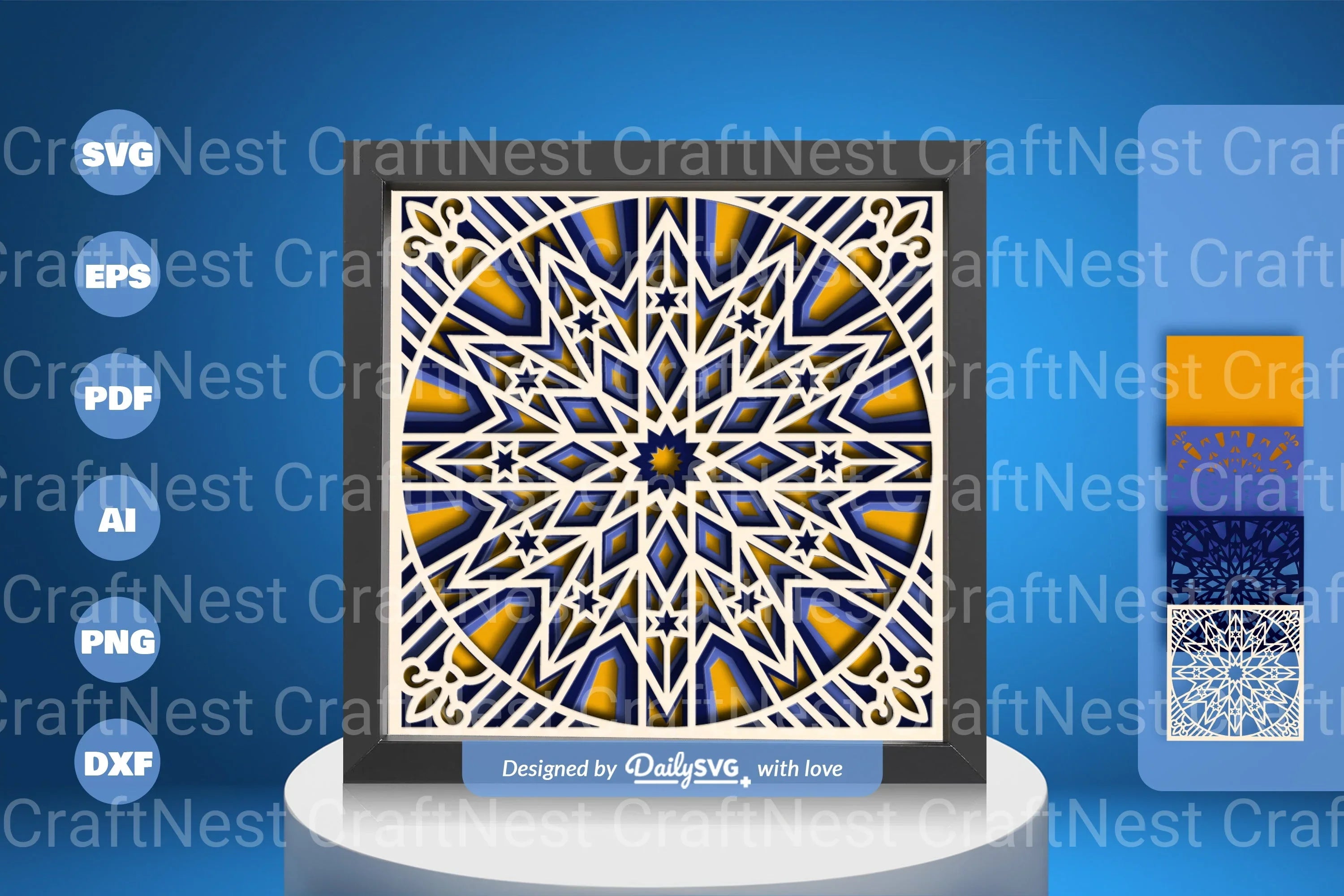 Moroccan Mandala Papercut SVG Bundle