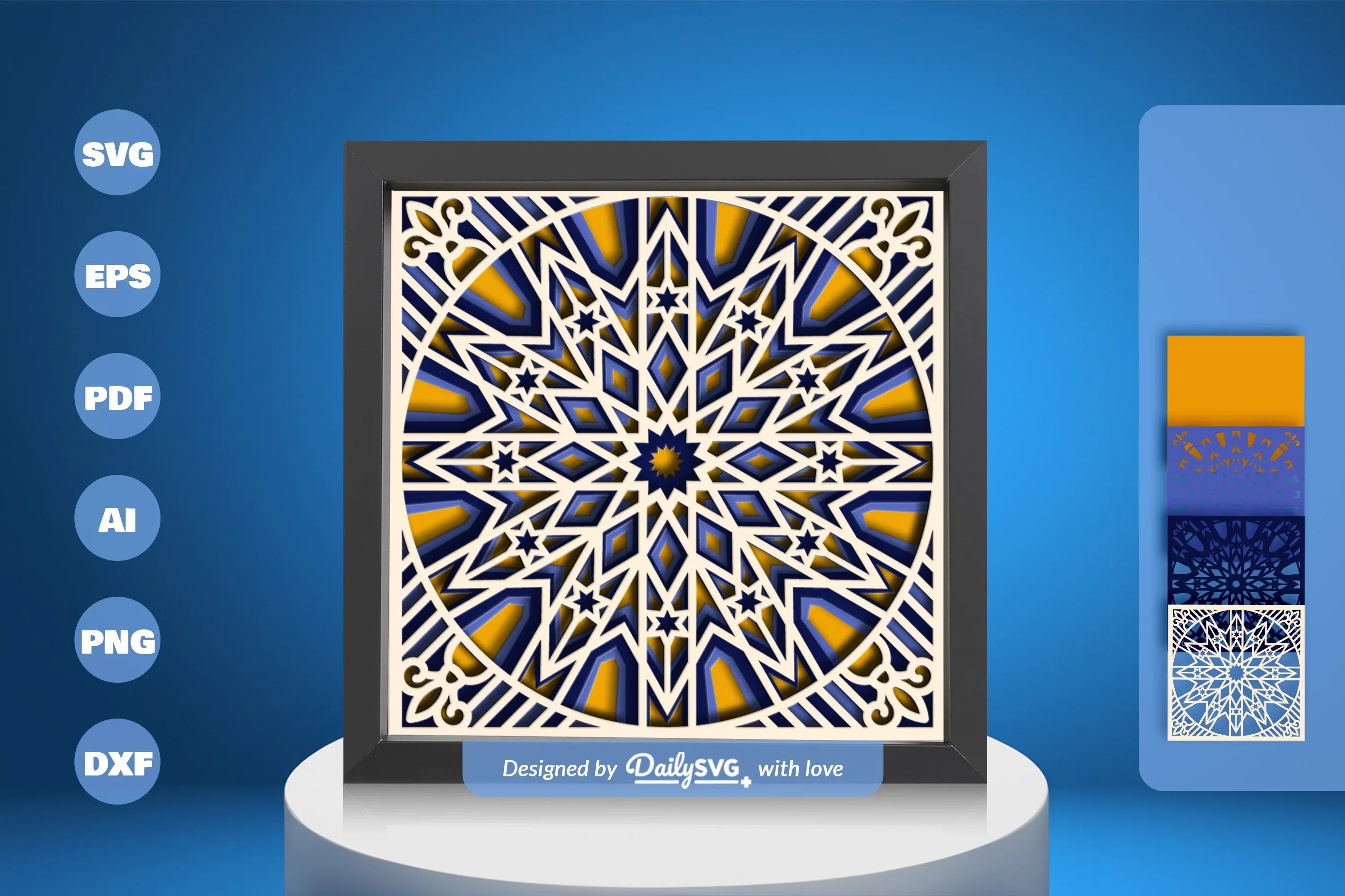 Moroccan Mandala Papercut SVG Bundle - CraftNest - Digital Crafting and Art