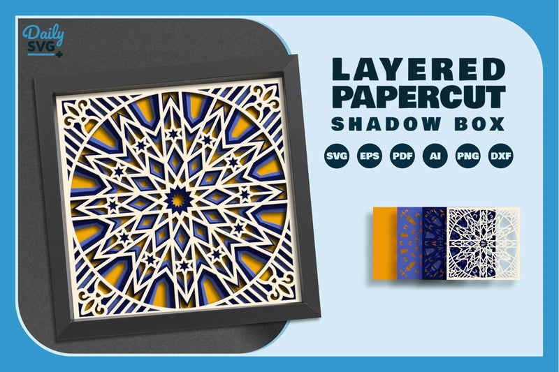 Moroccan Mandala Papercut SVG Bundle - CraftNest - Digital Crafting and Art