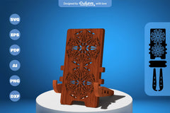 Moroccan Pattern Phone Stand Lasercut SVG Bundle - CraftNest - Digital Crafting and Art