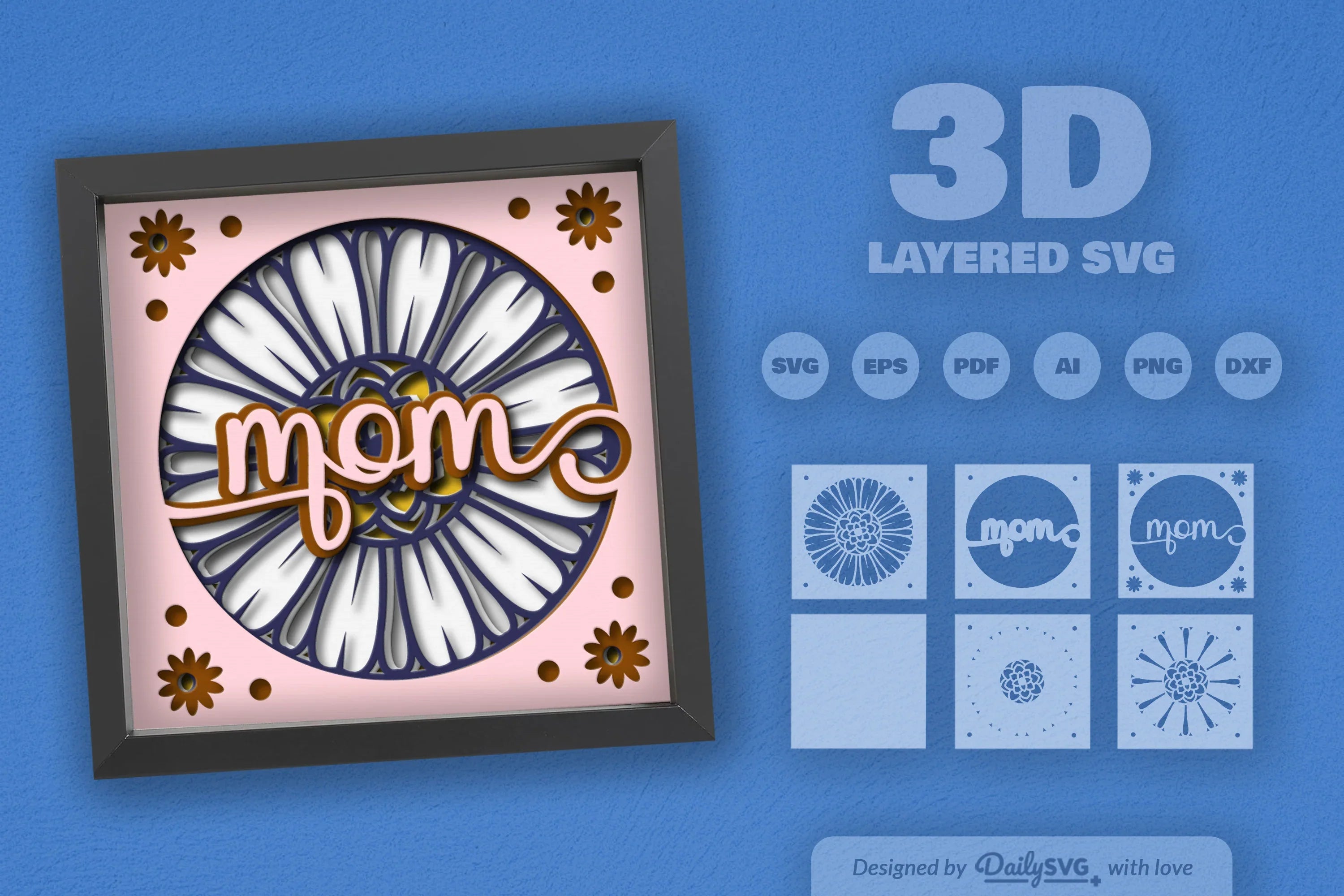 Mother's Day Papercut SVG Bundle - CraftNest - Digital Crafting and Art