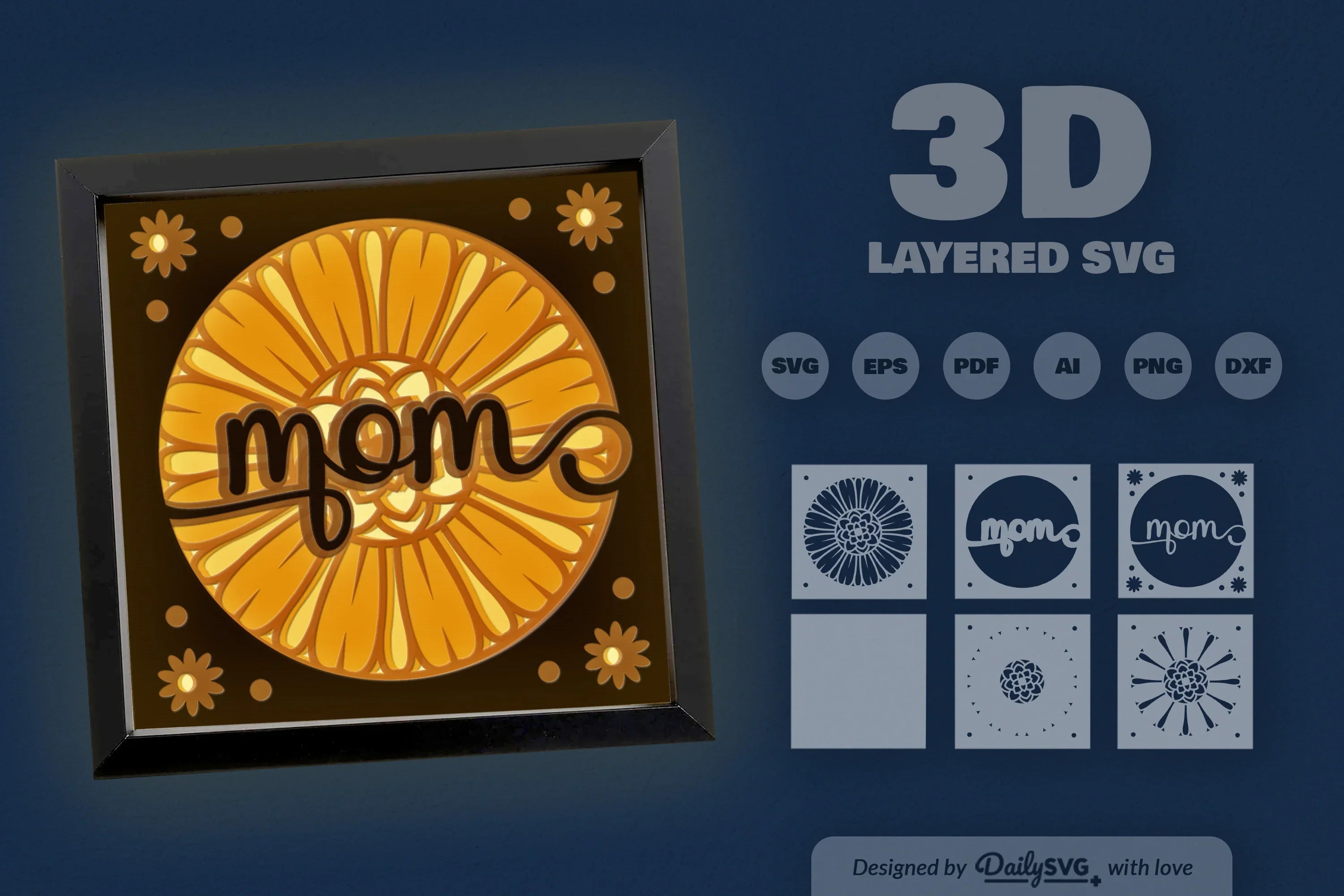 Mother's Day Papercut SVG Bundle - CraftNest - Digital Crafting and Art