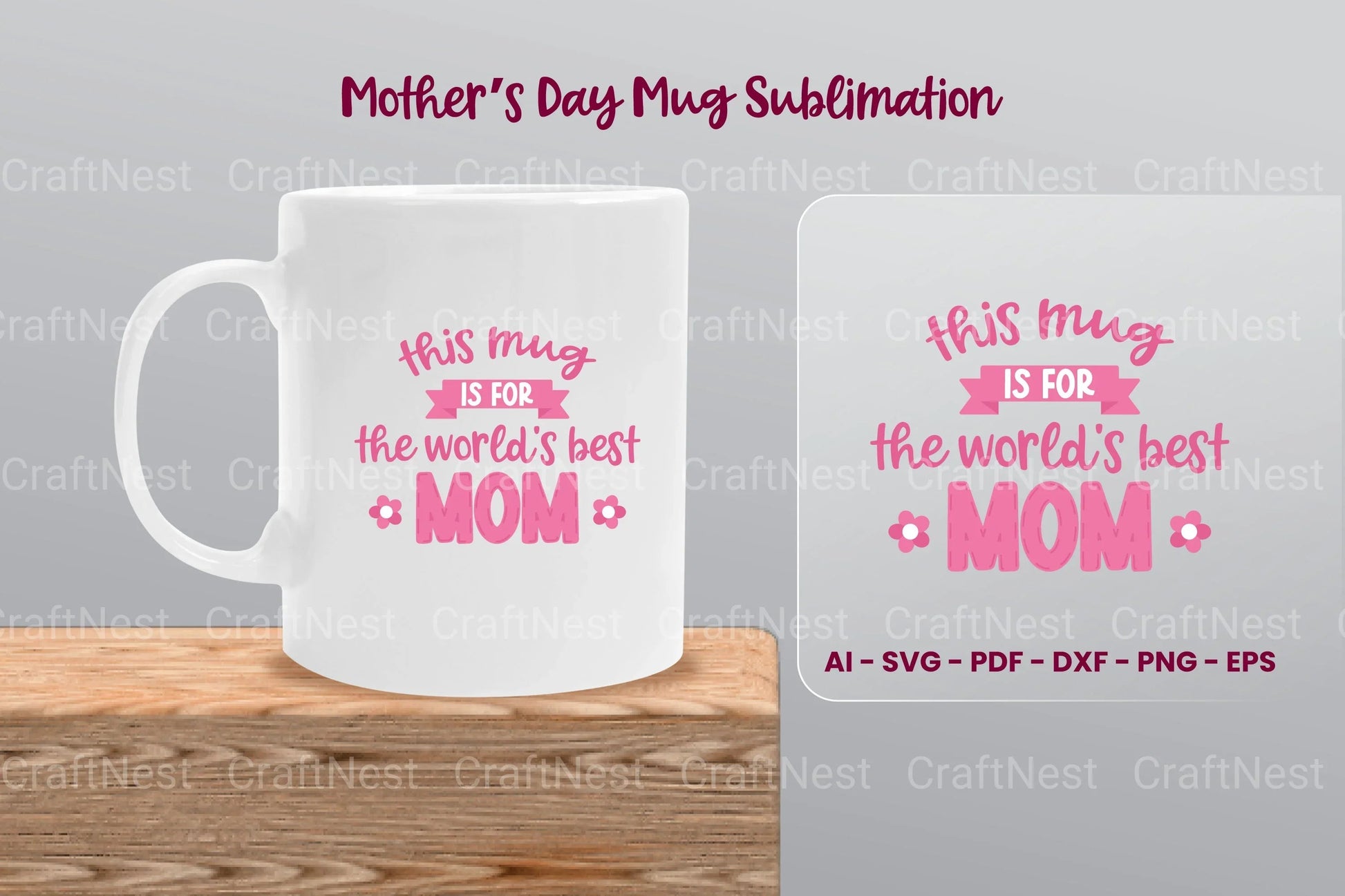 Mother's Day SVG Bundle Clipart - CraftNest - Digital Crafting and Art