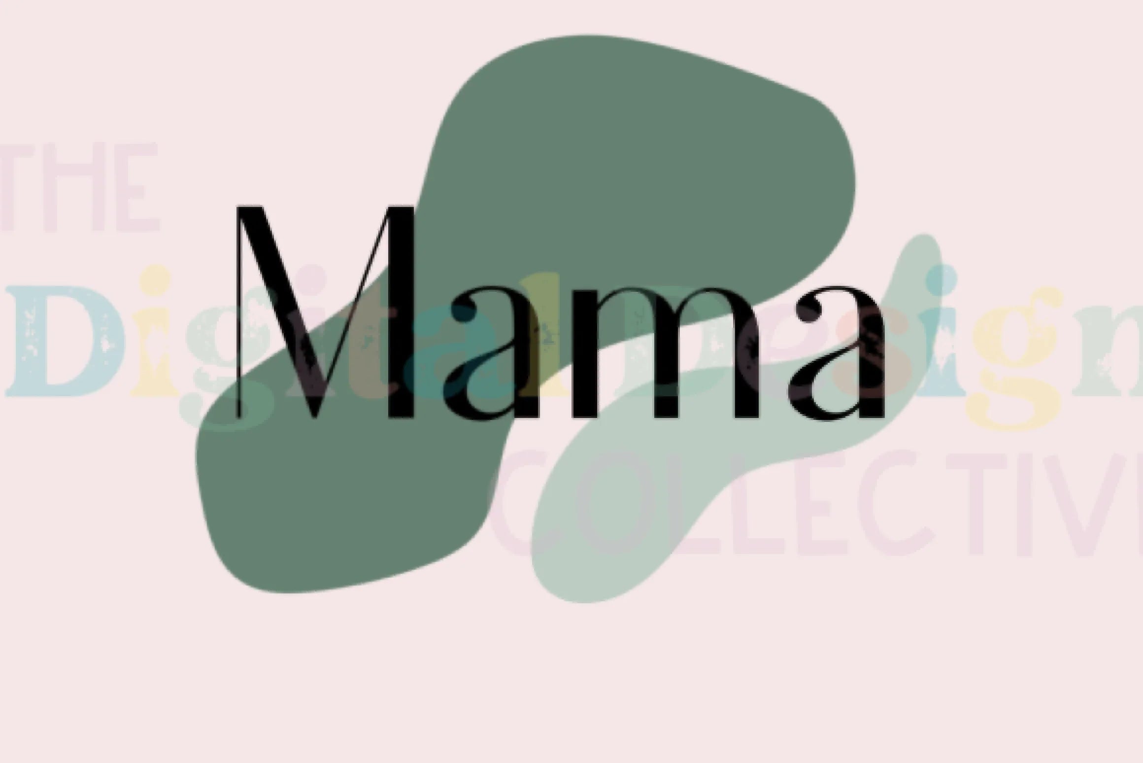 Boho Green MAMA Design Clipart Bundle - CraftNest - Digital Crafting and Art