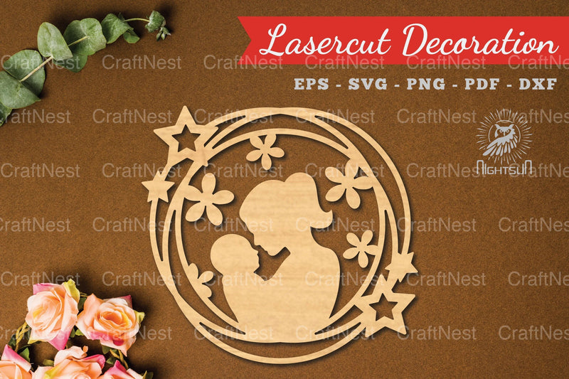 Mother's Day Laser Cut Decoration Clipart Bundle - CraftNest - Digital Crafting and Art