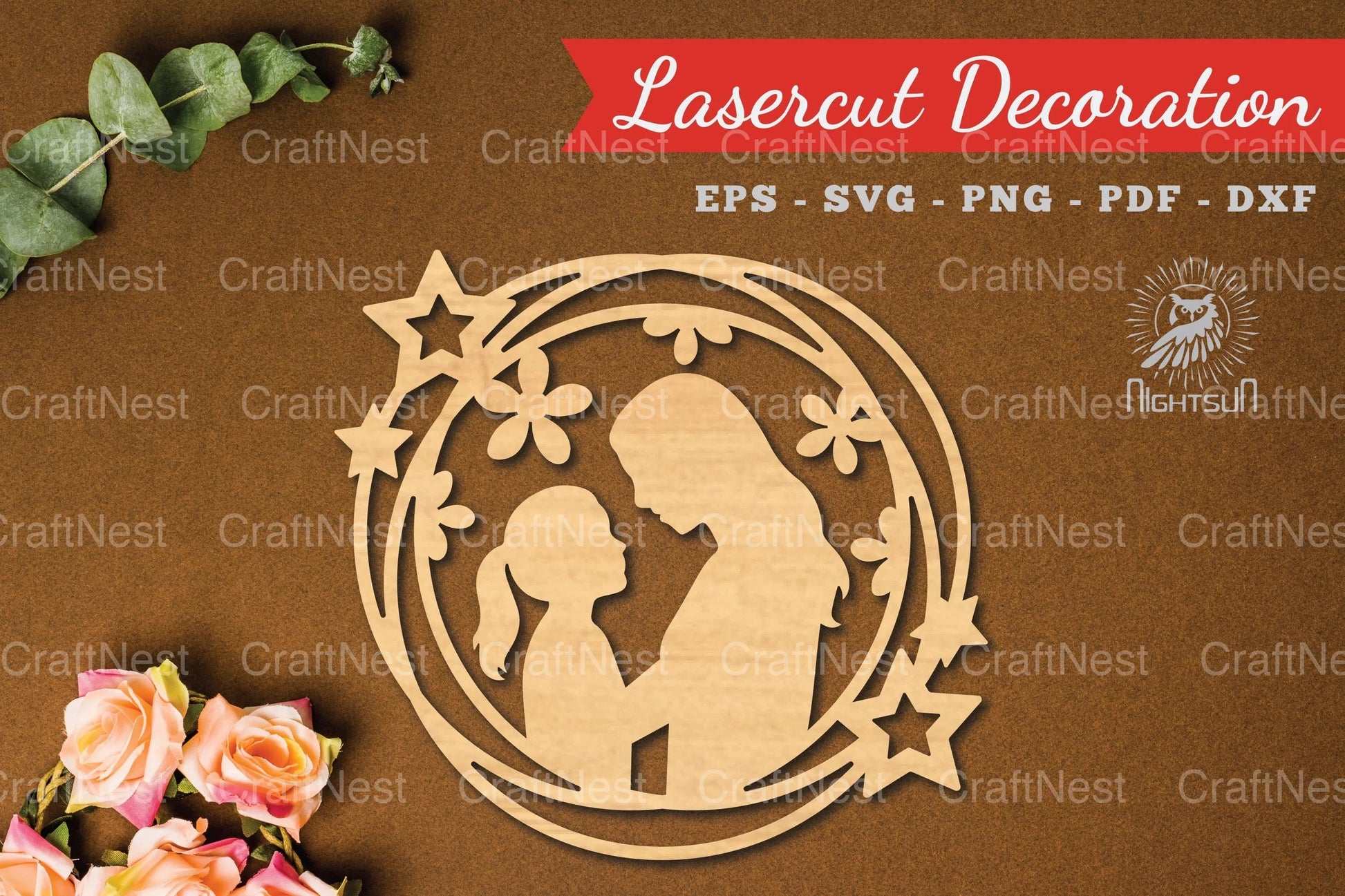 Mother's Day Laser Cut Decoration SVG Bundle - CraftNest - Digital Crafting and Art