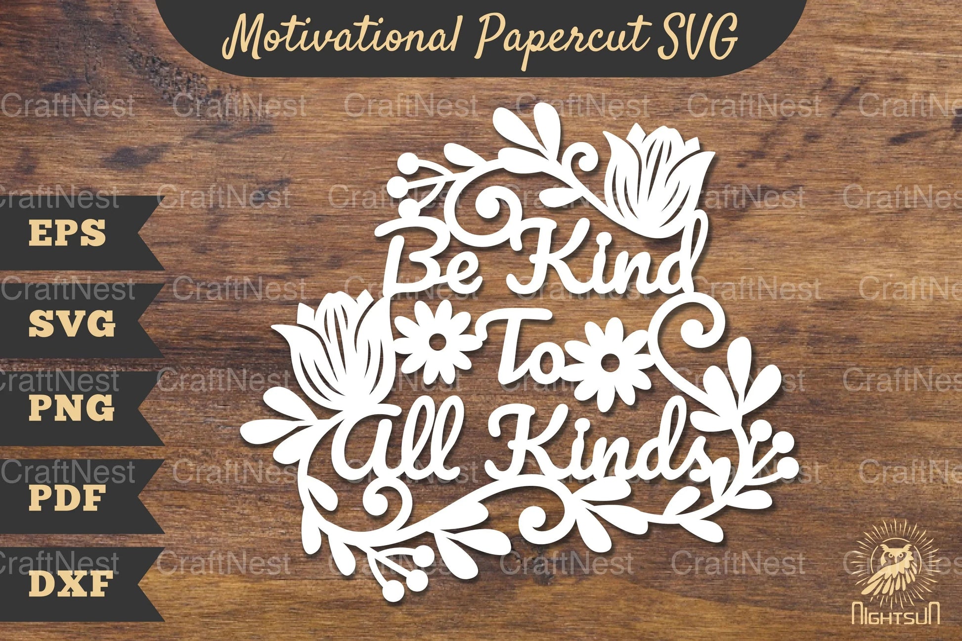 Motivational Floral Papercut SVG Bundle - CraftNest - Digital Crafting and Art