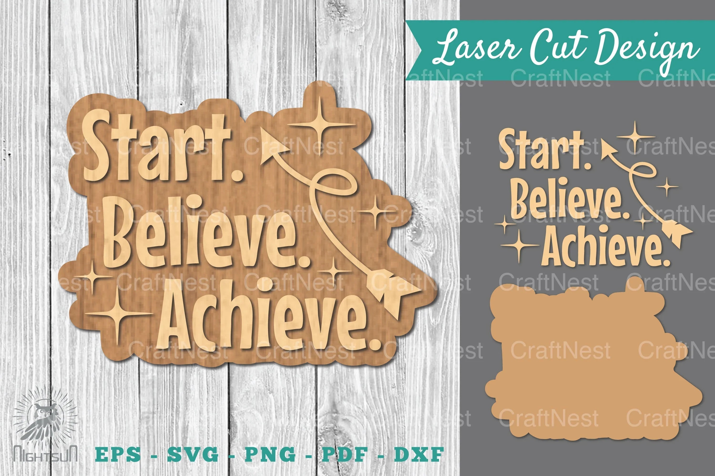 Motivational Laser Cut Decoration SVG Bundle - CraftNest - Digital Crafting and Art