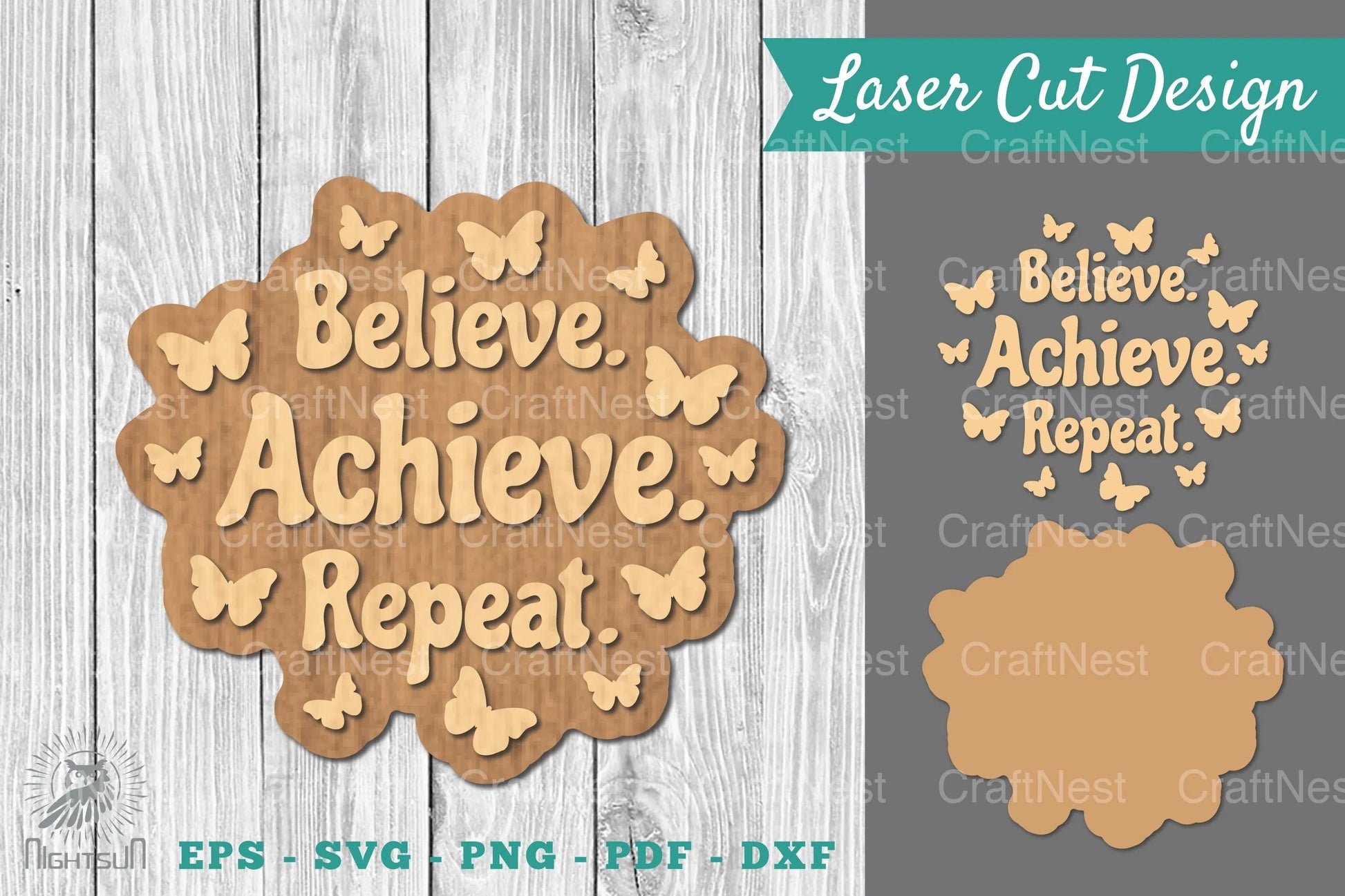 Motivational Laser Cut Decoration SVG Bundle - CraftNest - Digital Crafting and Art