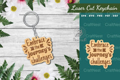 Motivational Laser Cut Keychain Bundle - CraftNest - Digital Crafting and Art