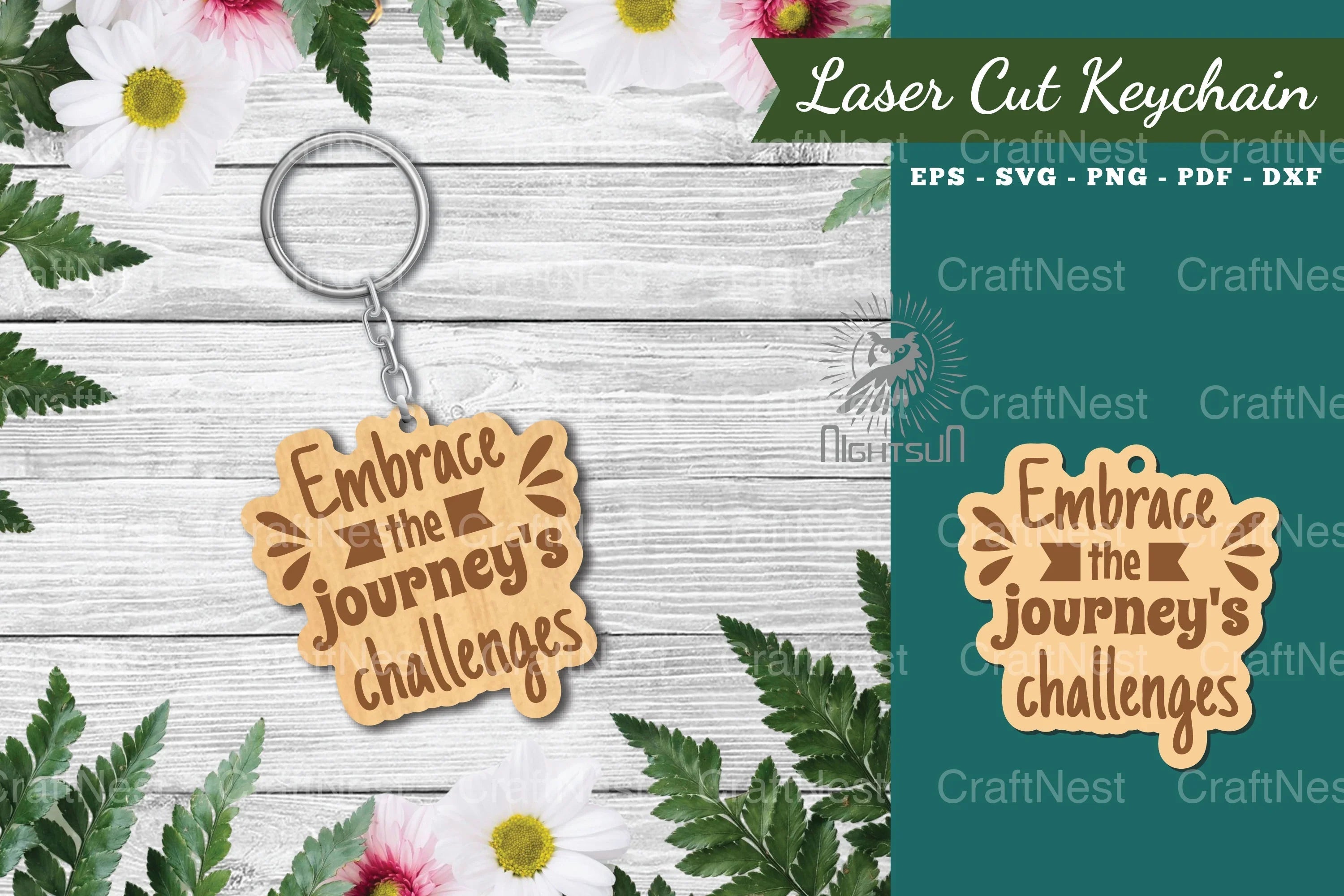 Motivational Laser Cut Keychain Bundle - CraftNest - Digital Crafting and Art