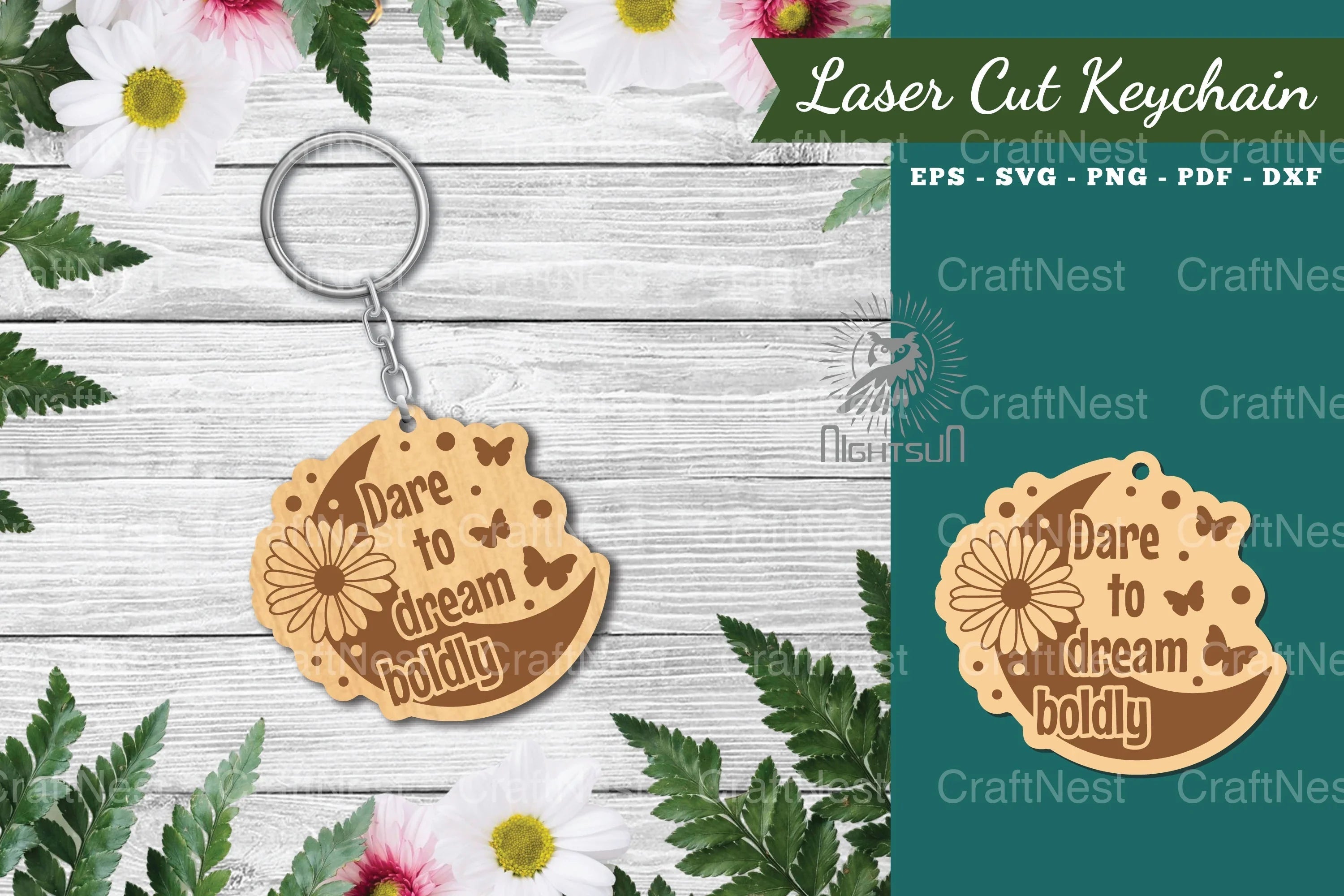 Motivational Laser Cut Keychain Bundle - CraftNest - Digital Crafting and Art