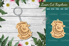 Motivational Laser Cut Keychain Design Bundle - CraftNest - Digital Crafting and Art