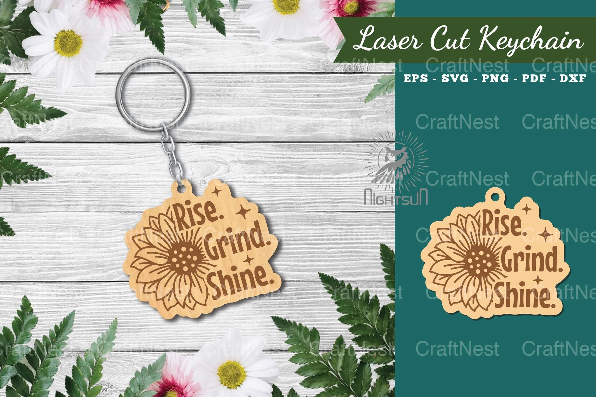 Motivational Laser Cut Keychain Design Bundle - CraftNest - Digital Crafting and Art
