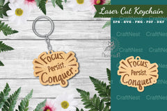 Motivational Laser Cut Keychain Bundle - CraftNest - Digital Crafting and Art
