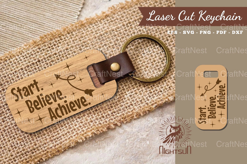 Motivational Quotes Laser Cut Keychain Bundle - CraftNest - Digital Crafting and Art