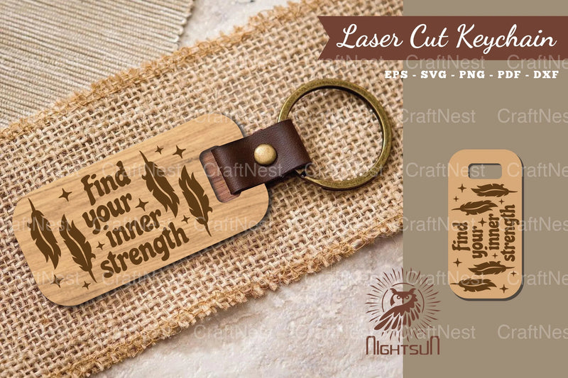 Motivational Quotes Laser Cut Keychain Bundle - CraftNest - Digital Crafting and Art