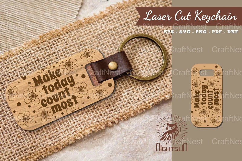 Motivational Quotes Laser Cut Keychain Bundle - CraftNest - Digital Crafting and Art