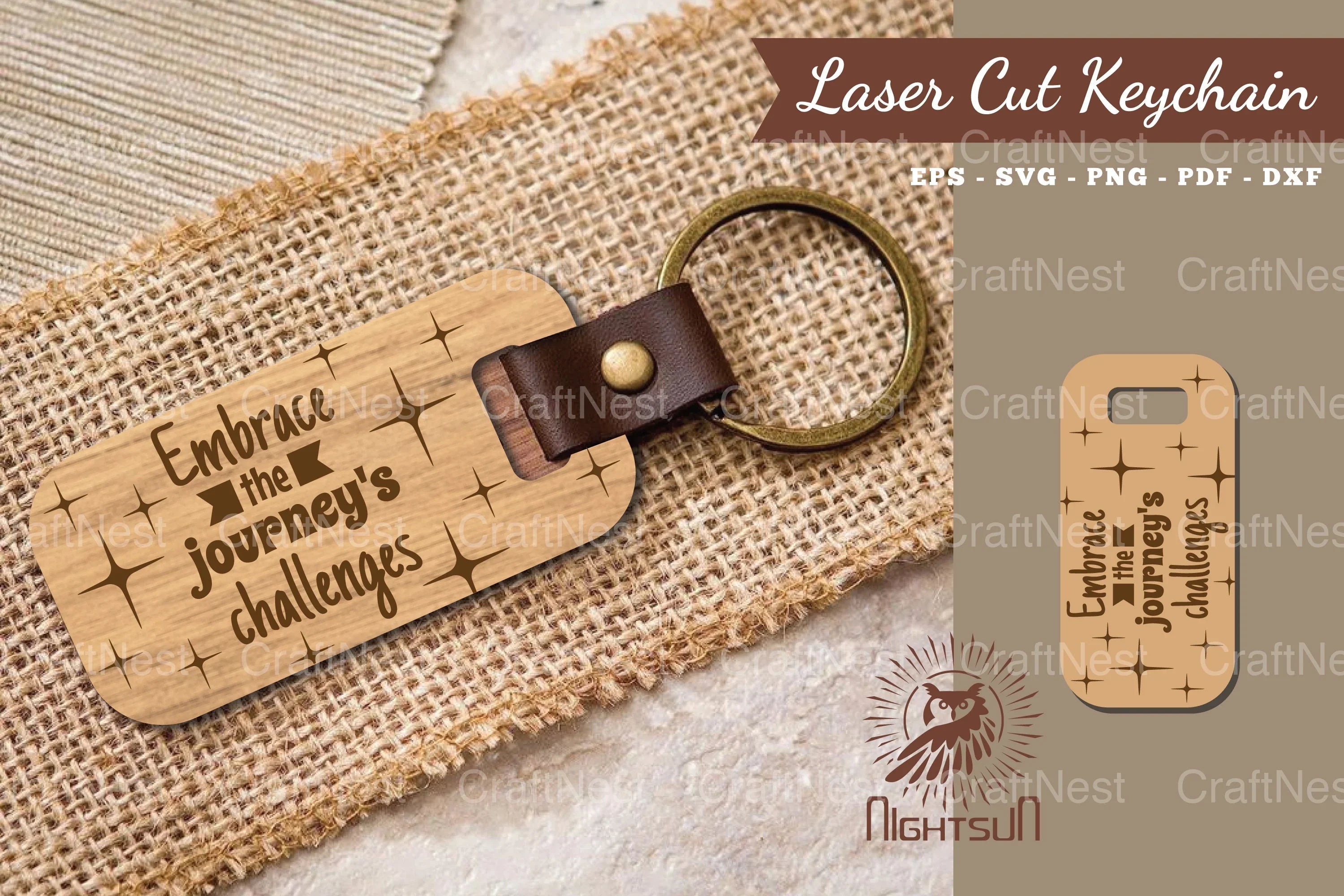 Motivational Quotes Laser Cut Keychain Bundle - CraftNest - Digital Crafting and Art
