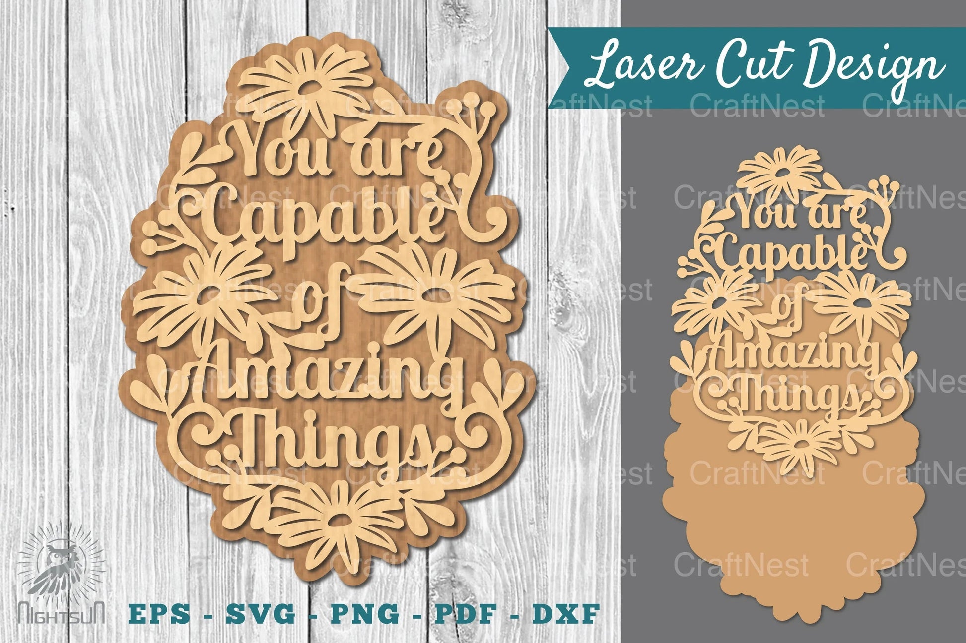 Motivational Quotes Laser Cut Sign SVG Bundle - CraftNest - Digital Crafting and Art