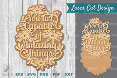 Motivational Quotes Laser Cut Sign SVG Bundle - CraftNest - Digital Crafting and Art