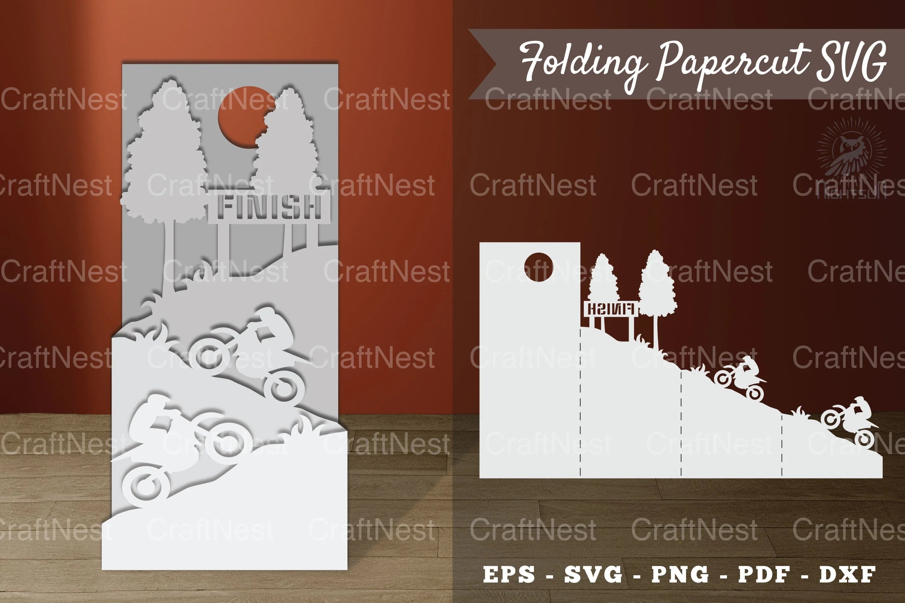 Motocross Folding Papercut Clipart Bundle - CraftNest - Digital Crafting and Art