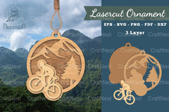 Mountain Bike Laser Cut Ornament Clipart Bundle - CraftNest - Digital Crafting and Art