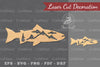 Mountain Fish Laser Cut Decoration Clipart Bundle