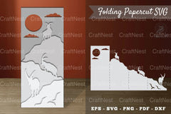 Mountain Goat Folding Papercut Clipart Bundle - CraftNest - Digital Crafting and Art