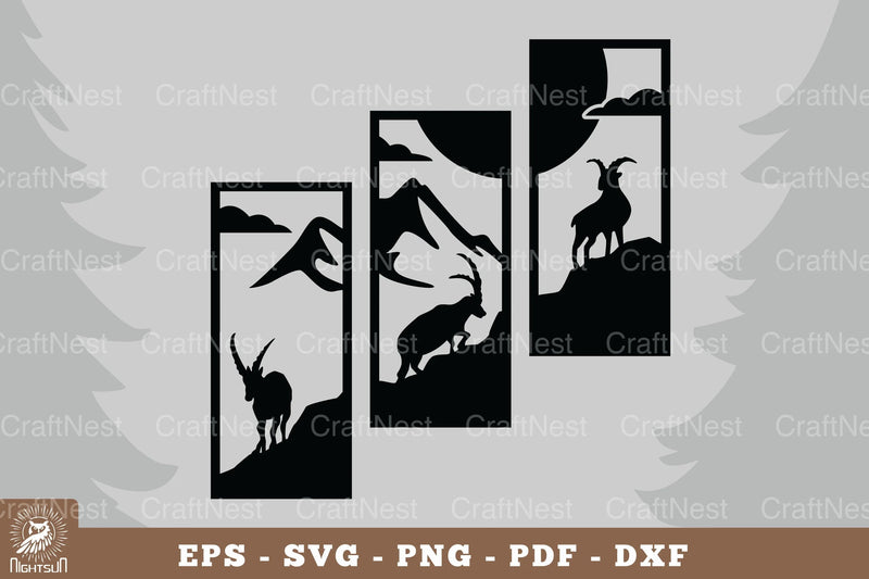 Mountain Goat Home Decor Clipart Bundle - CraftNest - Digital Crafting and Art