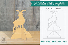 Mountain Goat Printable Cut Template Bundle - CraftNest - Digital Crafting and Art