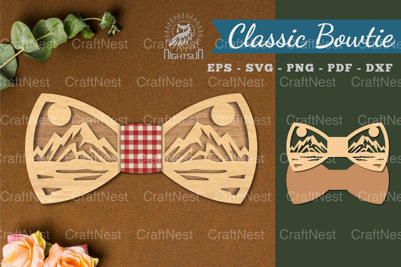 Mountain Laser Cut Bowtie SVG Bundle - CraftNest - Digital Crafting and Art