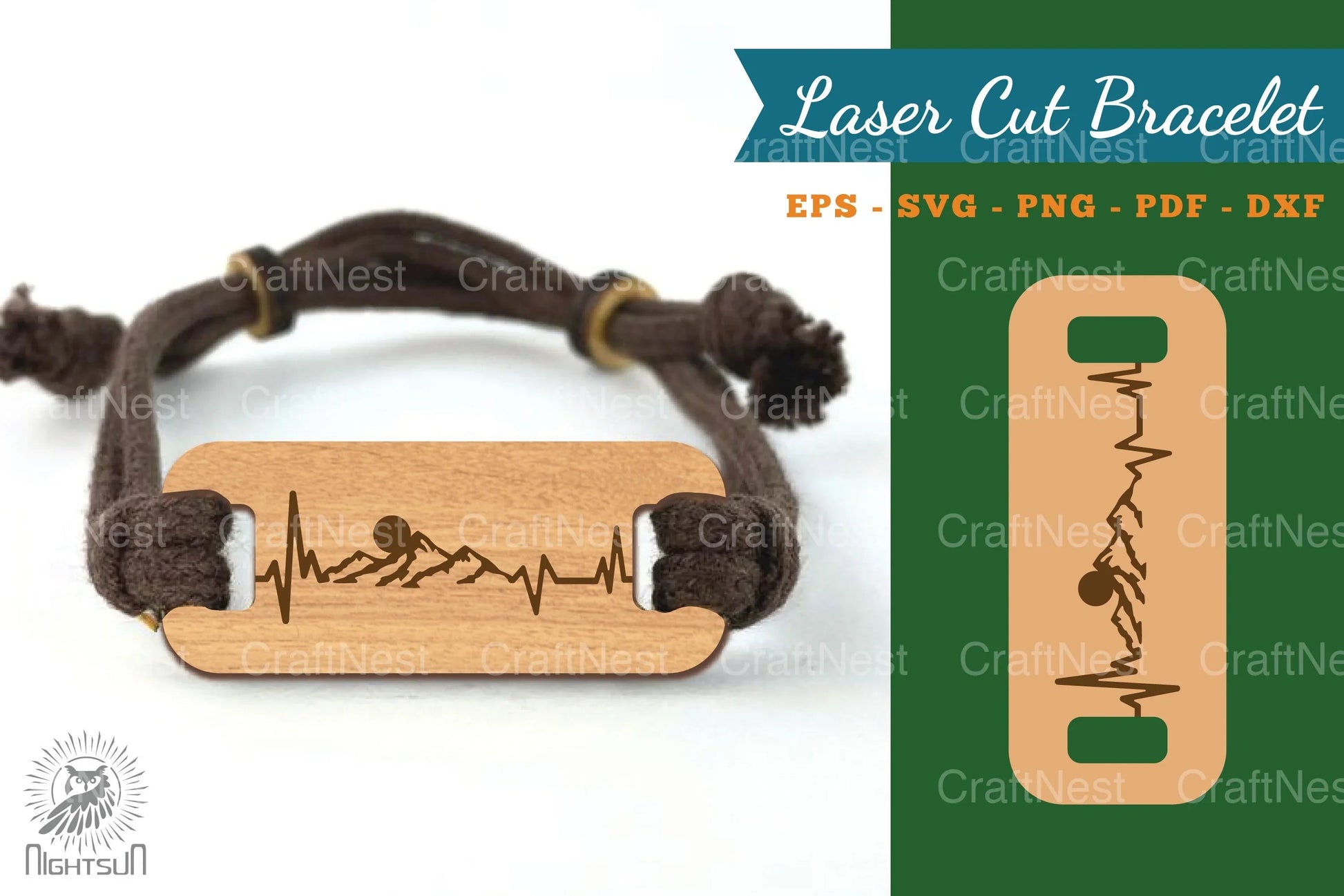 Mountain Laser Cut Bracelet Design Bundle - CraftNest - Digital Crafting and Art