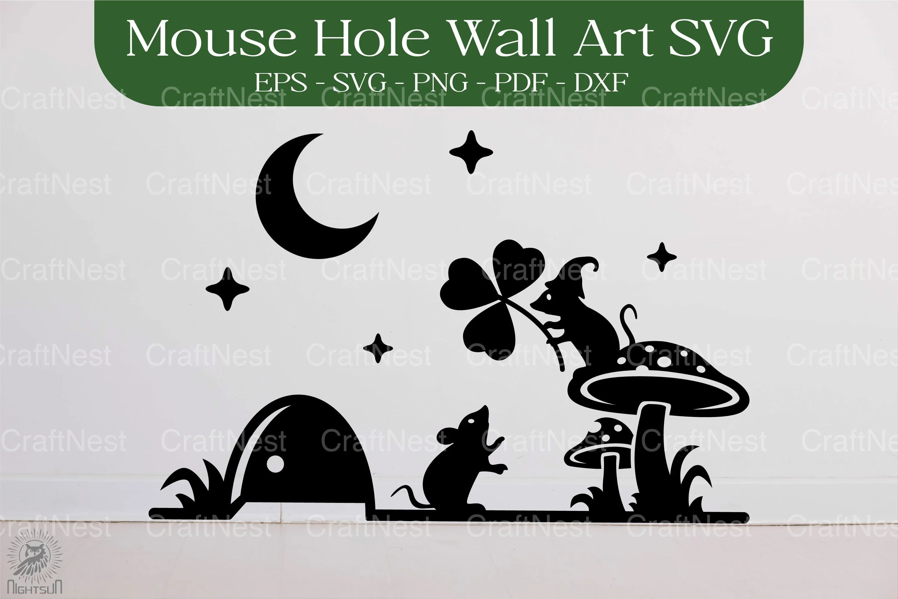 St. Patrick's Day Mouse Hole SVG Bundle - CraftNest - Digital Crafting and Art