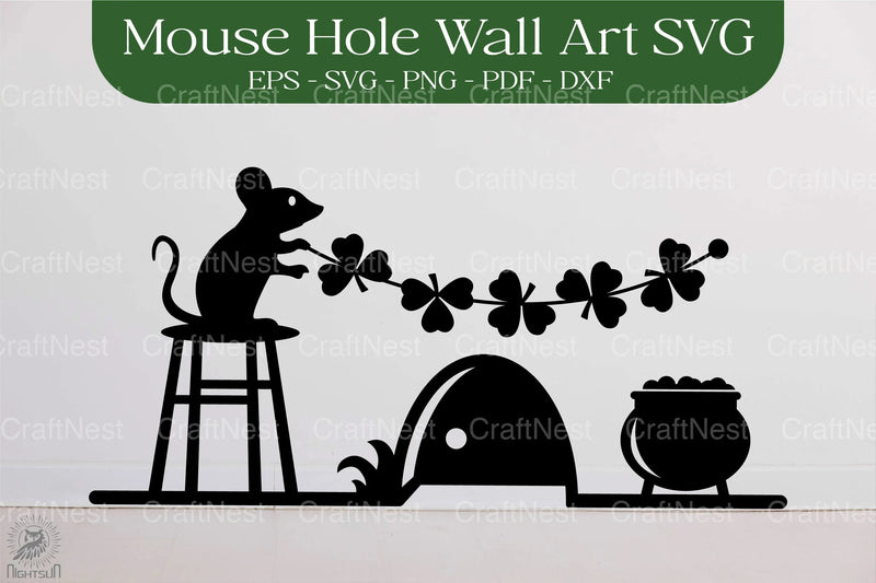 St. Patrick's Day Mouse Hole SVG Bundle - CraftNest - Digital Crafting and Art