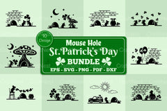 St. Patrick's Day Mouse Hole SVG Bundle - CraftNest - Digital Crafting and Art