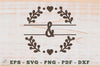 Mr and Mrs Split Monogram SVG Bundle