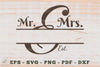 Mr and Mrs Split Monogram SVG Bundle