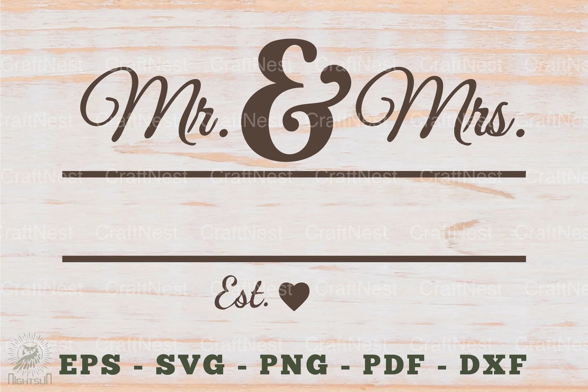 Mr and Mrs Split Monogram SVG Bundle - CraftNest - Digital Crafting and Art