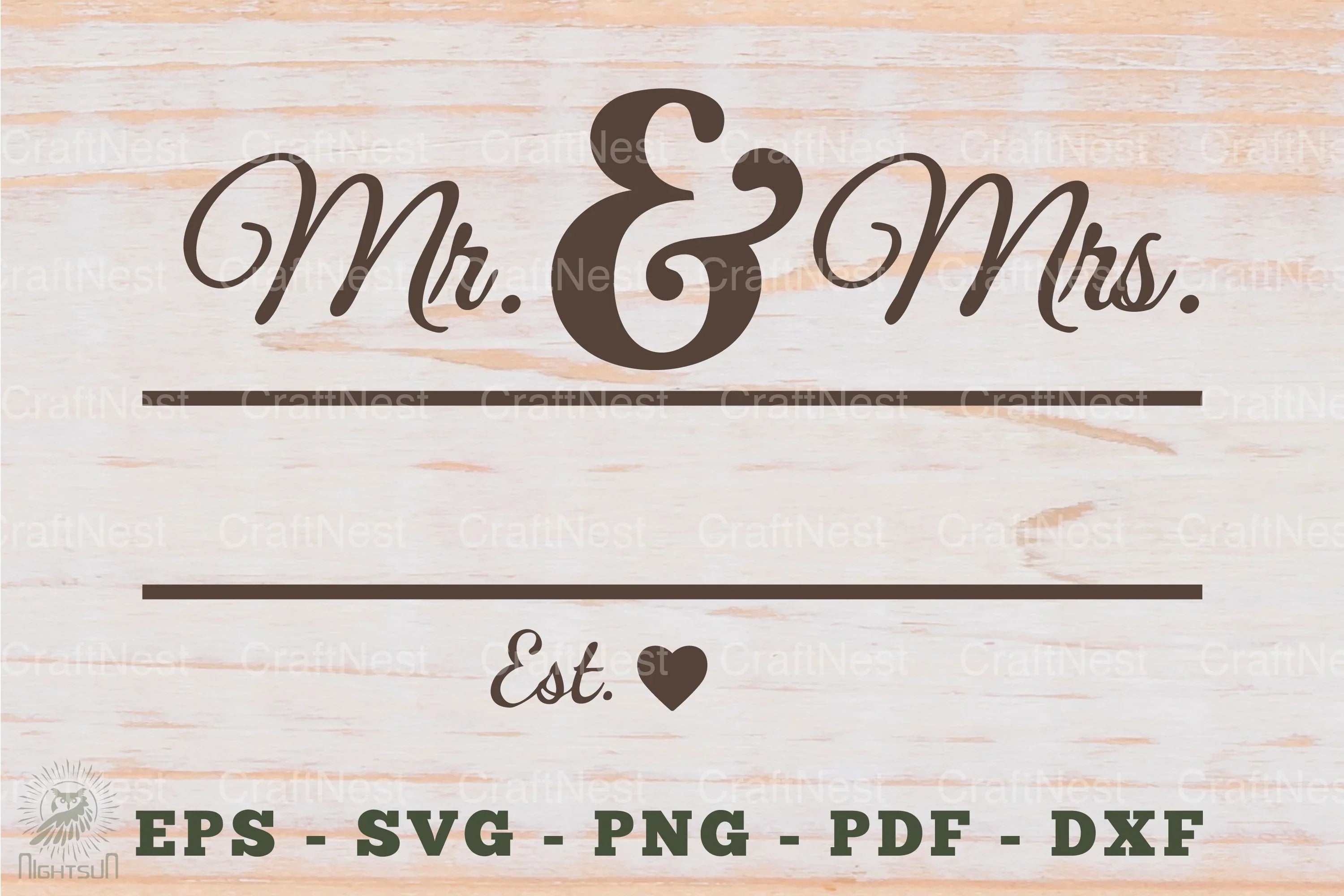 Mr and Mrs Split Monogram SVG Bundle - CraftNest - Digital Crafting and Art