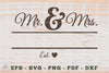 Mr and Mrs Split Monogram SVG Bundle
