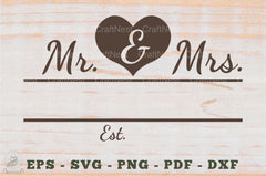 Mr and Mrs Split Monogram SVG Bundle - CraftNest - Digital Crafting and Art
