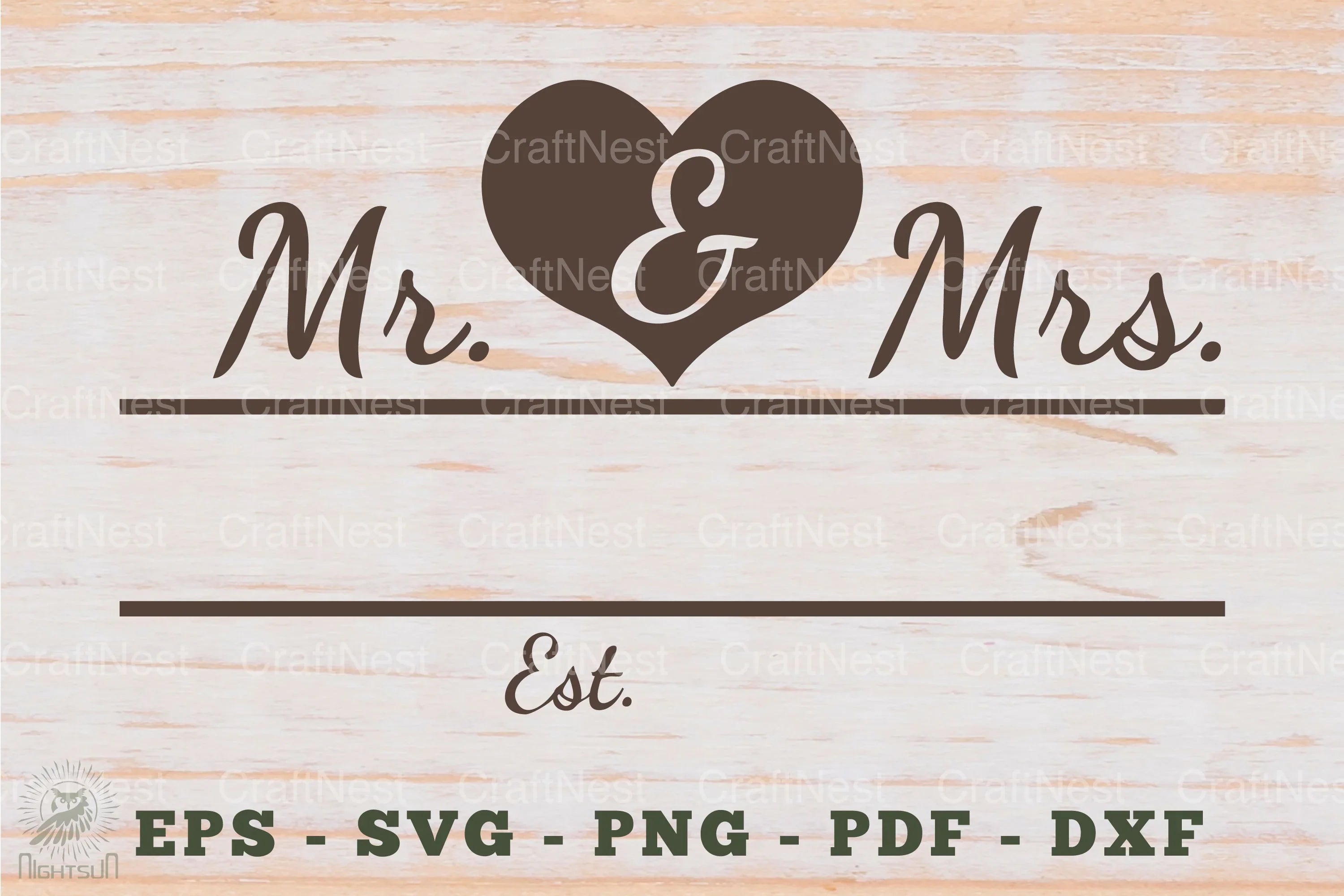 Mr and Mrs Split Monogram SVG Bundle - CraftNest - Digital Crafting and Art