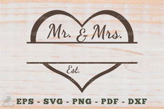 Mr and Mrs Split Monogram SVG Bundle - CraftNest - Digital Crafting and Art