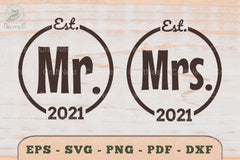 Mr and Mrs Love Couple SVG Bundle - CraftNest - Digital Crafting and Art