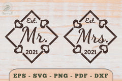 Mr and Mrs Love Couple SVG Bundle - CraftNest - Digital Crafting and Art