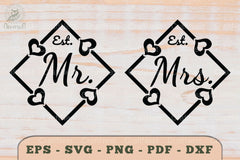 Mr and Mrs Love Couple SVG Bundle - CraftNest - Digital Crafting and Art