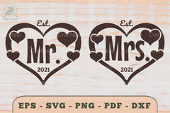 Mr and Mrs Love Couple SVG Bundle - CraftNest - Digital Crafting and Art