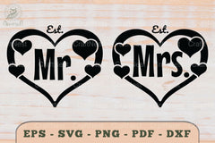 Mr and Mrs Love Couple SVG Bundle - CraftNest - Digital Crafting and Art