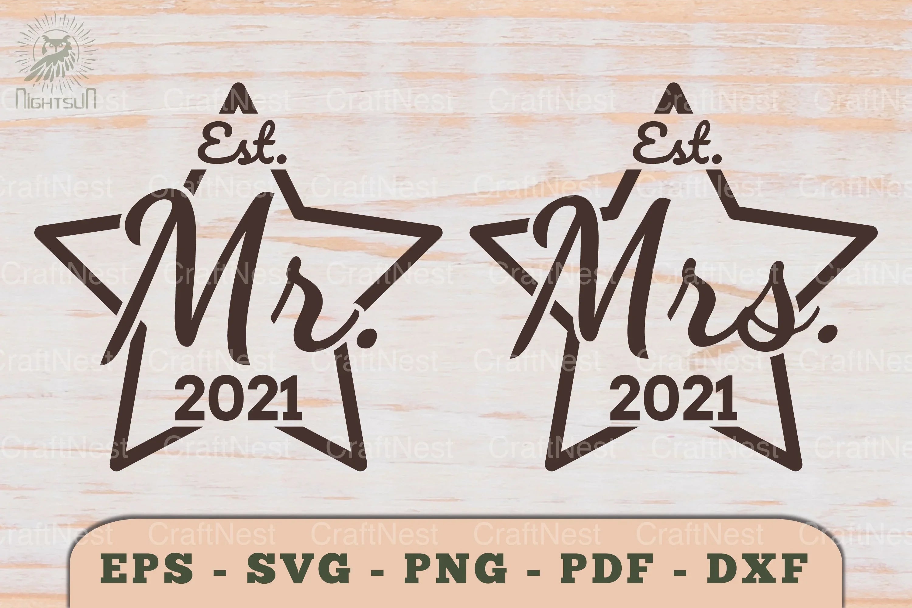 Mr and Mrs Love Couple SVG Bundle - CraftNest - Digital Crafting and Art